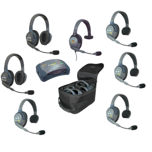Eartec UltraLITE 7-Person HUB Intercom System with Max 4G Single Headset