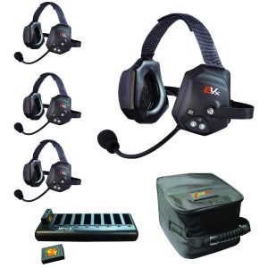 Eartec Evade XTreme 4 Headsets HUB Intercom System with Max 4G Double Headset